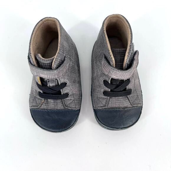 UGG Baby Roldan Gray Plaid Booties Leather Upper and Toe Cap Infant Size 2/3 - Picture 9 of 10